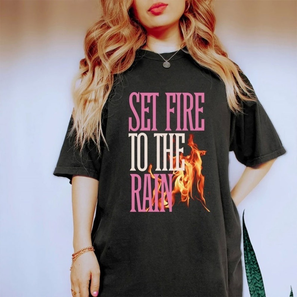 2024 Music Tour, Gift For Fan, Vintage Shirt Adele, Set Fire To The Rain Tee